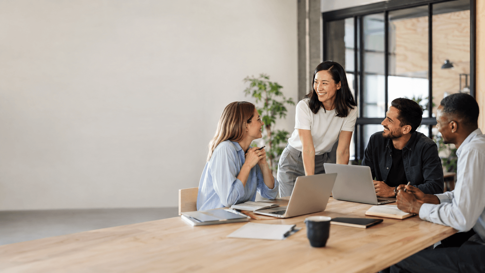 Voltican consultants collaborating in a modern office